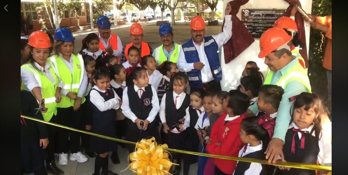 INAUGURACIÓN DE LA OBRA DE CONSTRUCCIÓN DE TECHUMBRE EN LA ESCUELA PRIMARIA FEDERAL, 